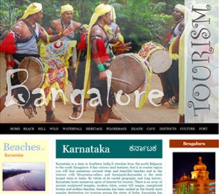 Provides information about tourist Places in Karnataka. 